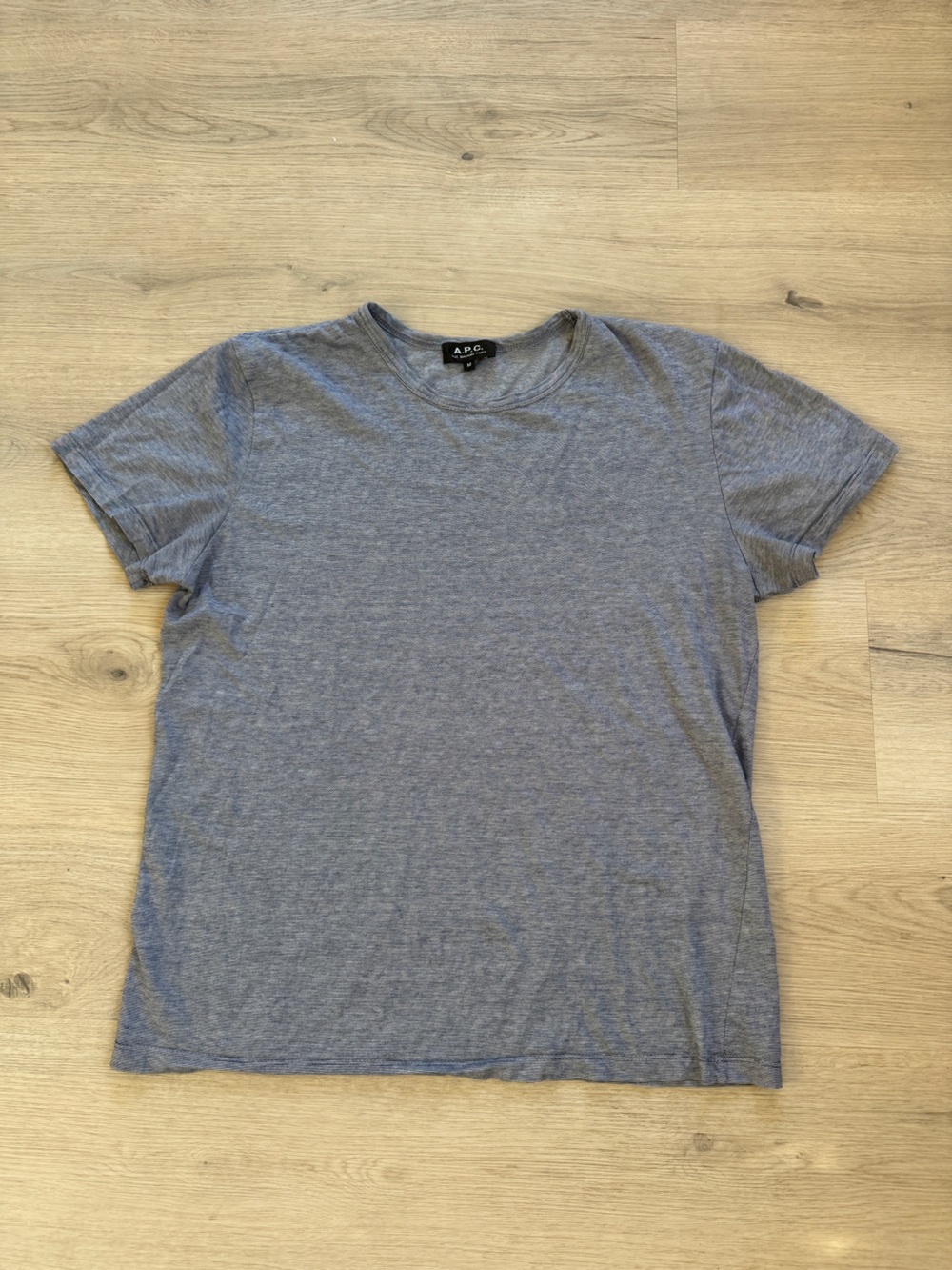 A.P.C. Navy Striped Short Sleeve Crew Tee